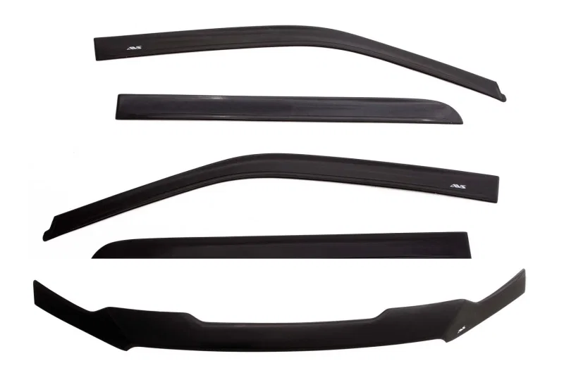 AVS 56020060, (2 Door) Ventvisor Aeroskin Deflector Combo Kit Matte Black for 2007-2018 Jeep Wrangler and Wrangler JK
