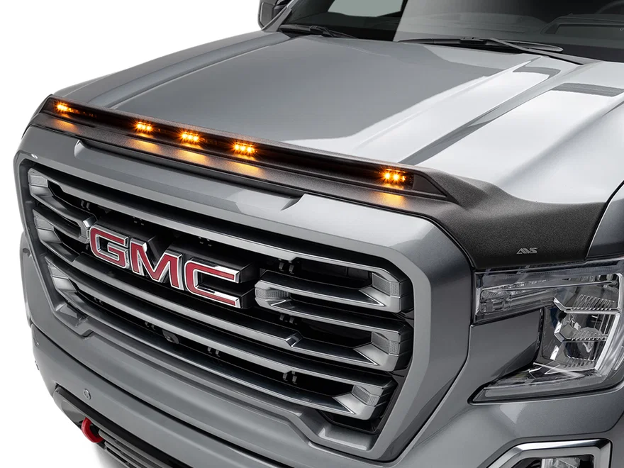 AVS 753079, Aeroskin Low Profile Hood Shield w/ Lights Black for 2016-2023 Toyota Tacoma