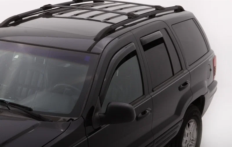 AVS 194650, 2004 Ford Ecosport (Brazil) Ventvisor In-Channel Front & Rear Window Deflectors 4pc - Smoke for 1999-2004 Jeep Grand Cherokee