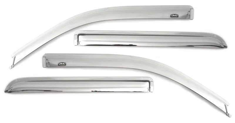 AVS 684632, Ventvisor Outside Mount Front Rear Window Deflectors 4pc Chrome for GMC and Saturn