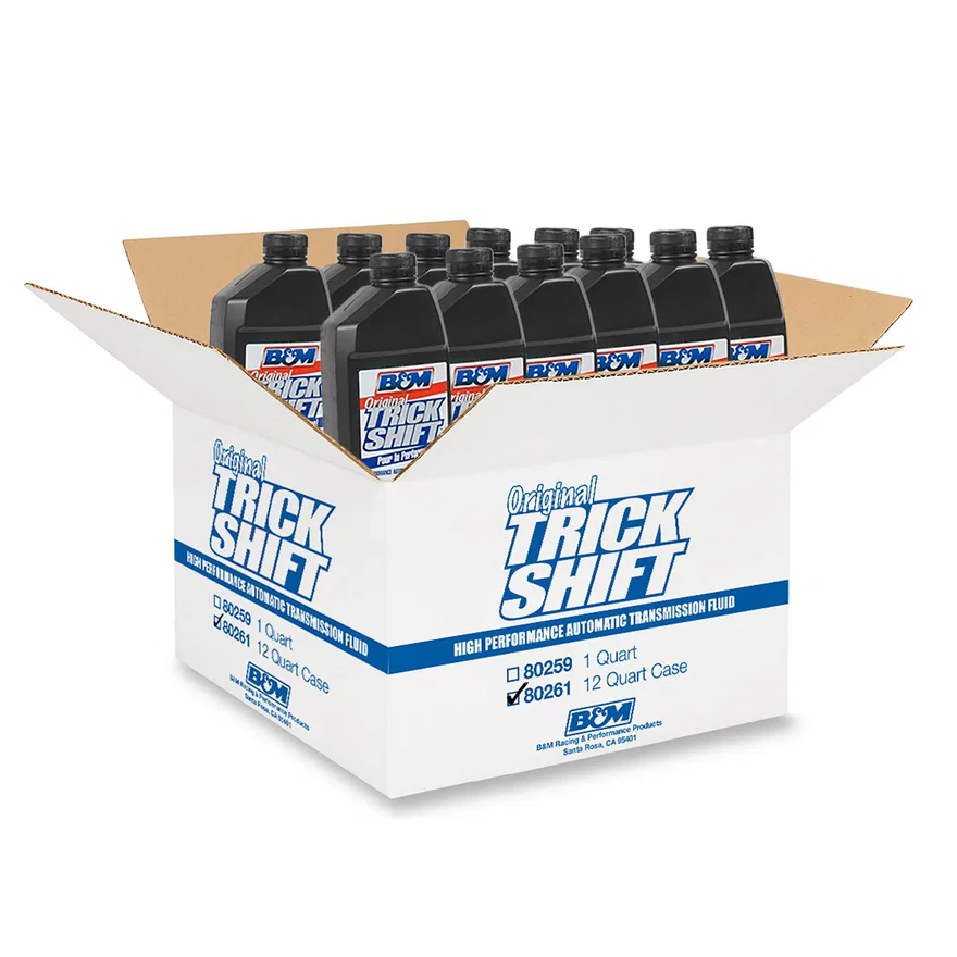 B&M 80261, Trick Shift Automatic Transmission Fluid - Case of 12 Quart Bottles
