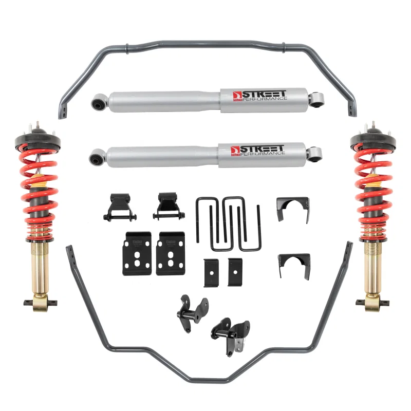 Belltech 1054HK, 2021+ Ford F-150 2WD 0-3in Front 5.5in Rear Complete Lower Kit with SP Shocks