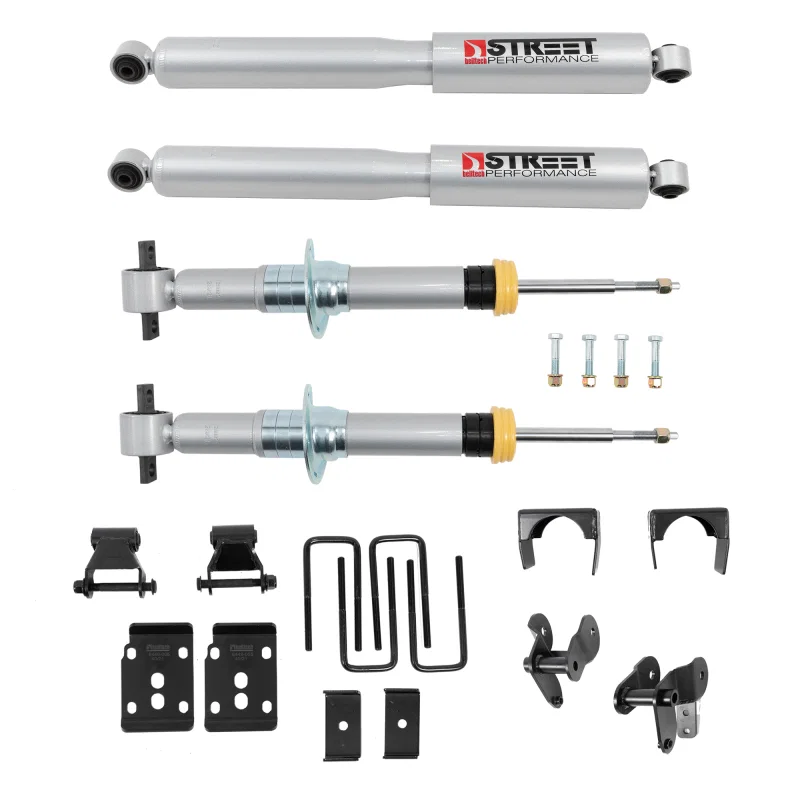 Belltech 1054SP, 2021+ Ford F-150 4WD 1in to 3.5in Front 5.5in Rear Lowering Kit