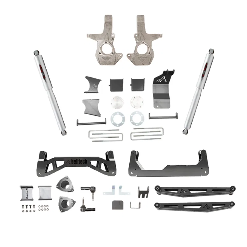 Belltech 150203BK, 16-18 Chevrolet Silverado / GMC Sierra 1500 4WD 7-9in Suspension Lift Kit w/ Shocks