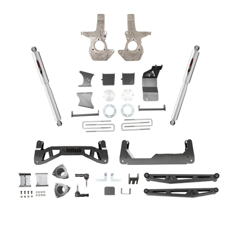 Belltech 150201BK, 07-16 Chevrolet Silverado / GMC Sierra 1500 4WD 7-9in Suspension Lift Kit w/ Shocks