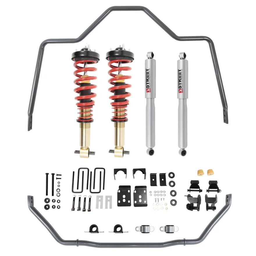 Belltech 1050HK, PERFORMANCE HANDLING KIT W/ HEIGHT ADJUSTABLE FRONT COILOVERS & ANTI-SWAYBAR SET for Ford F-150