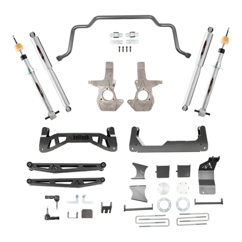 Belltech 150201TPS, 07-16 Chevrolet Silverado / GMC Sierra 1500 4WD 7-9in Suspension Lift Kit w/ Shocks