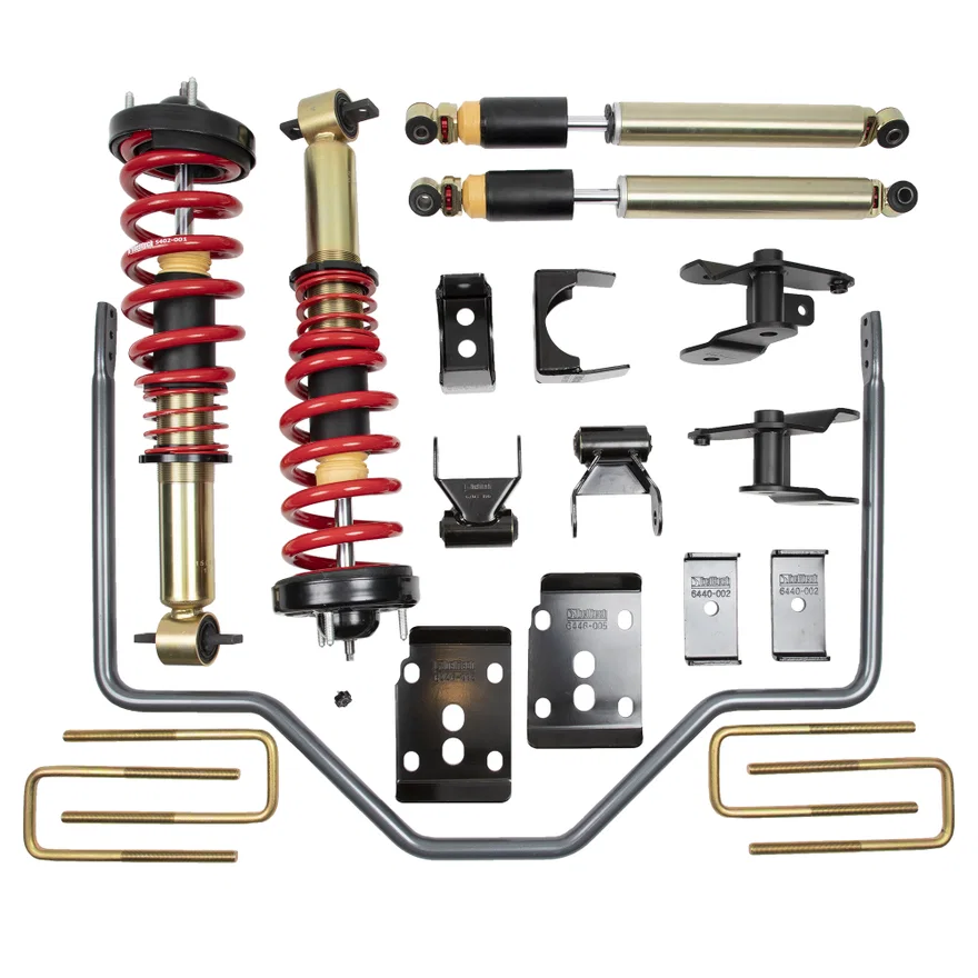 Belltech 1001HKP, PERFORMANCE HANDLING KIT PLUS W/ DAMPING/HEIGHT ADJUSTABLE FRONT COILOVERS for Ford F-150