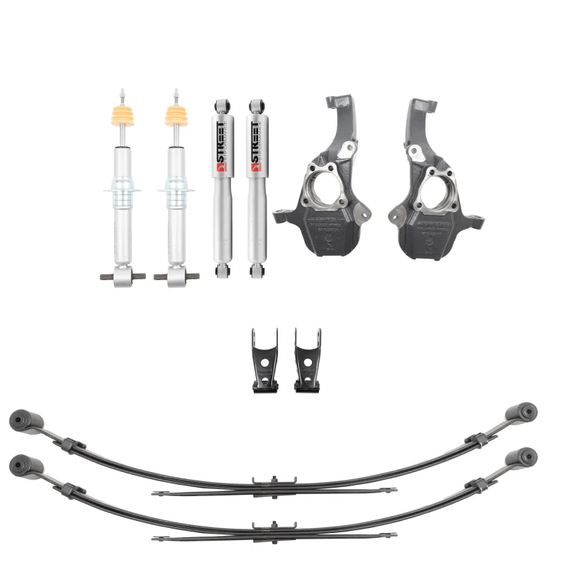 Belltech 350345SP, LOWERING KIT 2019+ GM Silverado/Sierra 1500 2WD/4WD -2-4in F / -4in R w/ Street Perf Shocks