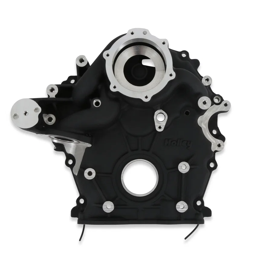 Holley 97-417, Timing Cover - Ford 7.3L Godzilla - Black