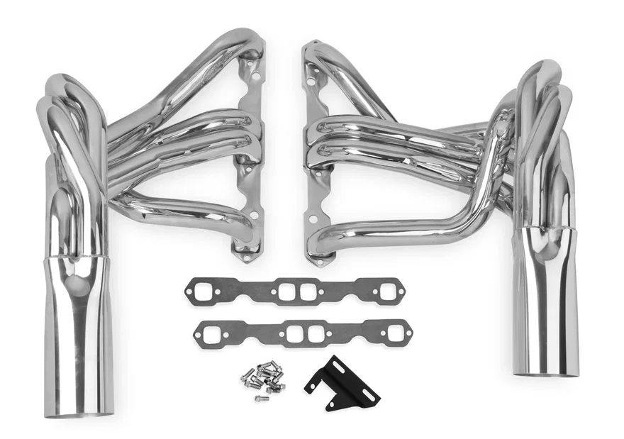 Super Competition Long Tube Headers - Polished Stainless for 1963-1974 Chevrolet Corvette