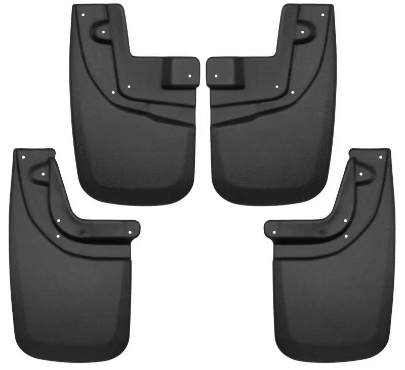 Husky Liners 56936, 05-15 Toyota Tacoma w/ OEM Fender Flares Front and Rear Mud Guards - Black