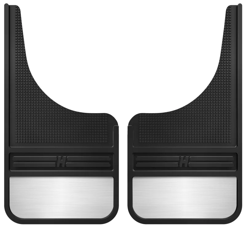 Husky Liners 55001, Universal 12in Wide Black Rubber Front Mud Flaps w/ Weight