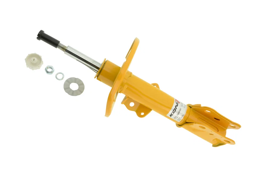 Koni 8741 1589SPORT, Front Sport (yellow) 8741- externally adjustable, low pressure gas full strut for Ford Mustang