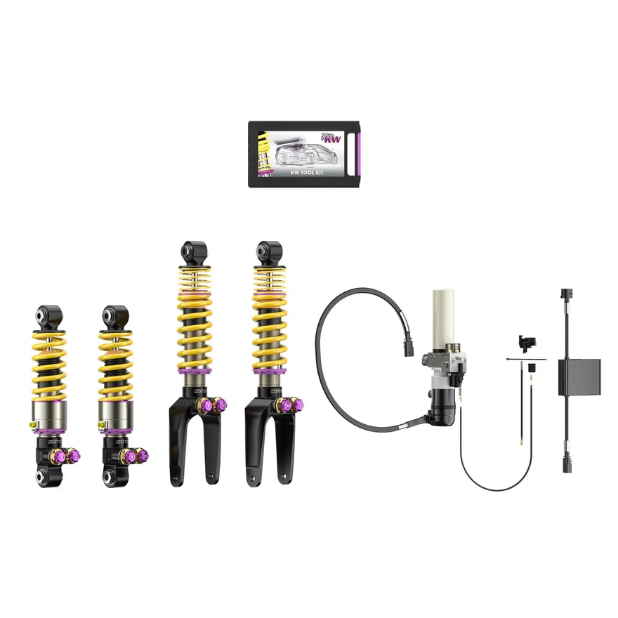 KW 30928209, V5 Coilover Kit with HLS 2 Front Lift for 2013-2017 Dodge Viper and SRT Viper with Electronic Dampers