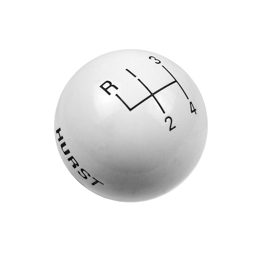 Hurst 1637626, Shift Knob - 4-Speed Pattern - White