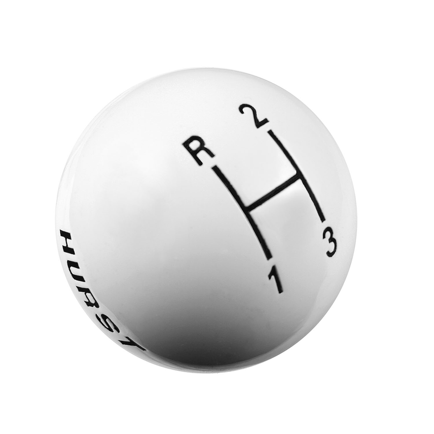 Hurst 1637624, Shift Knob - 3-Speed - White