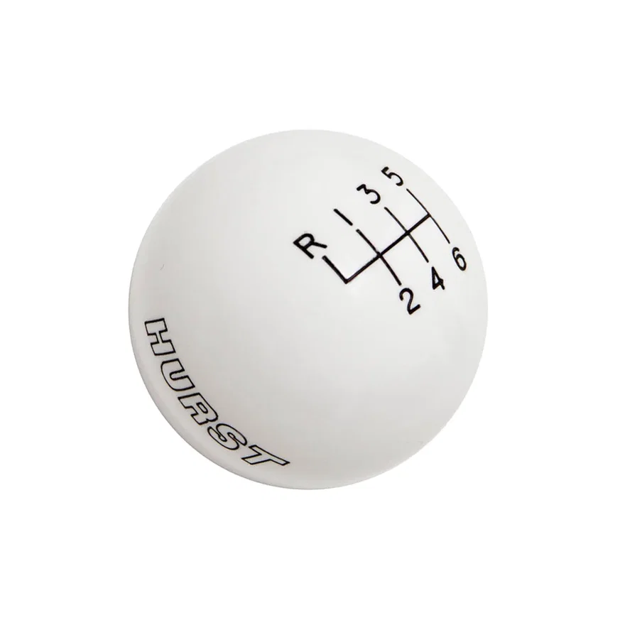Hurst 1630225, Shift Knob 6-Speed White for Ford
