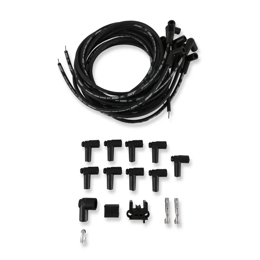 MSD 5552, Street-Fire Wire Set 8 Cyl, HEI/ 90°, Universal