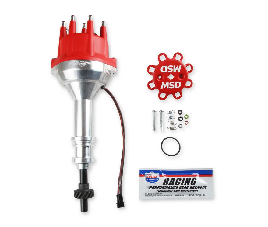 MSD 85771, Distributor Ford 351C-460, Pro Billet, Small Cap, Steel Gear