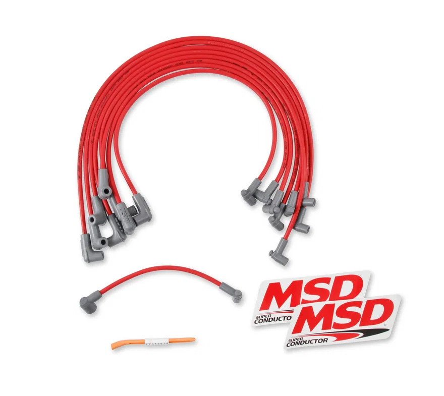 MSD 35599, Super Conductor 8.5mm Spark Plug Wire Set, Small Block Chevy with HEI Cap