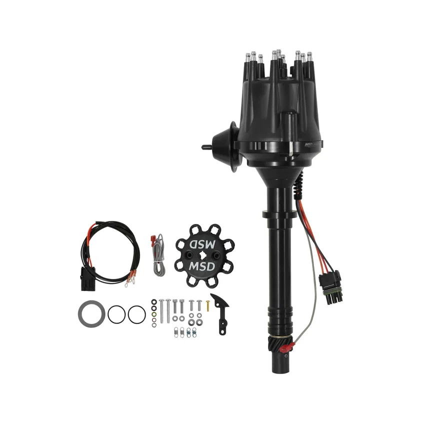 Black V8 w/Internal Module Distributor for Chevrolet and GMC