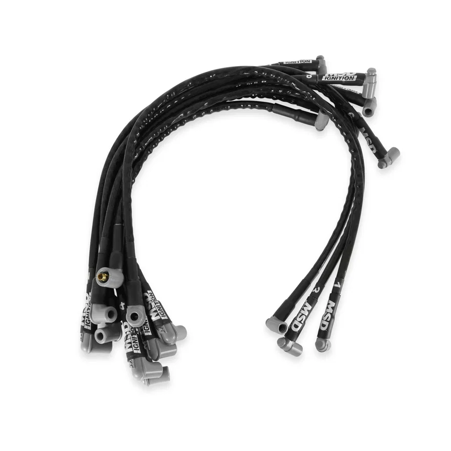 MSD 31351, Sleeved Spark Plug Wires for SBC over valve cover, HEI for Chevrolet