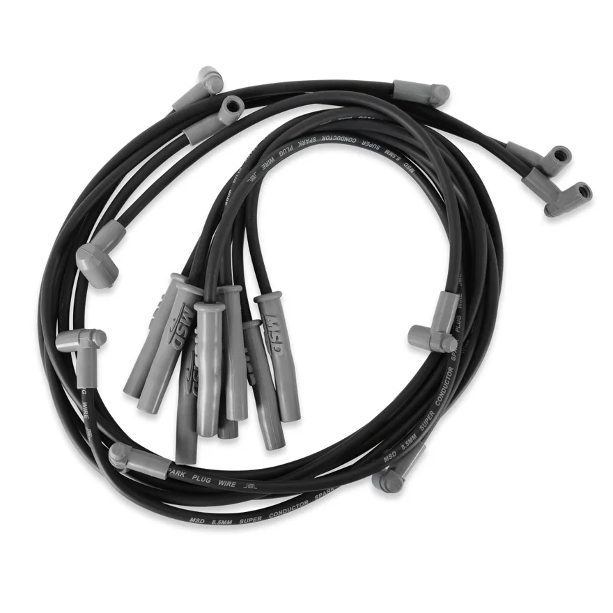 Wire Set, SC Blk, Chry. 383-440 HEI for MSD Dist. for Dodge, Plymouth and Chrysler