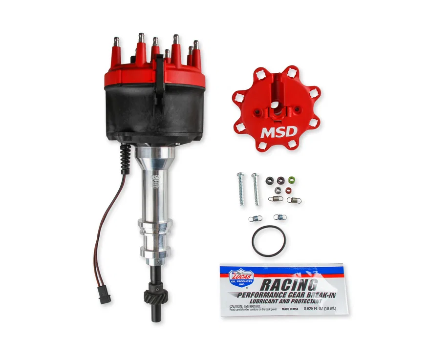 Distributor, Billet 351W, for Edelbrock Victor Jr, w/Steel Gear for Ford, Mercury and Lincoln