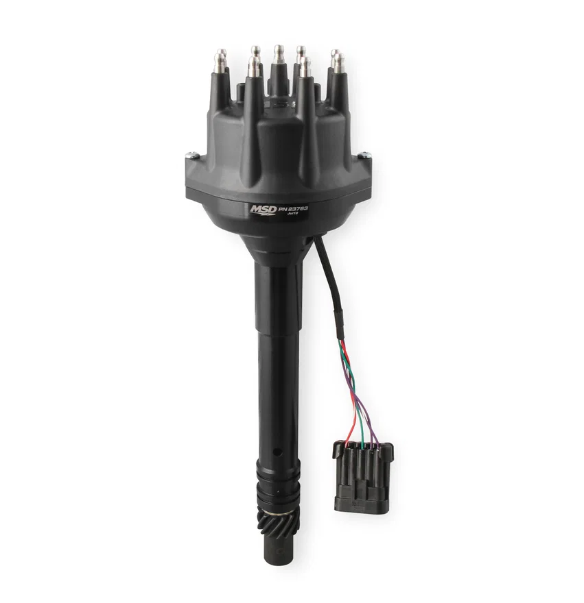 Black, Chevy Tall Deck Dual Sync Distributor
