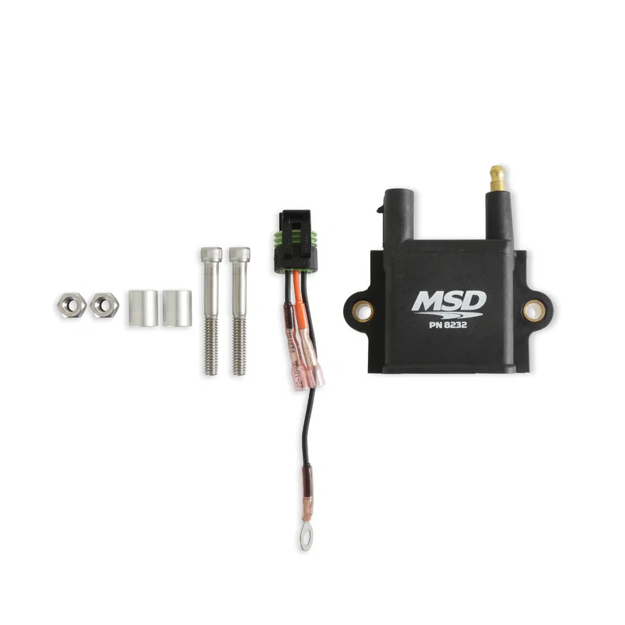 MSD 8232, Ignition Coil (Single Tower) - CPC Ignition Control - Black - Individual