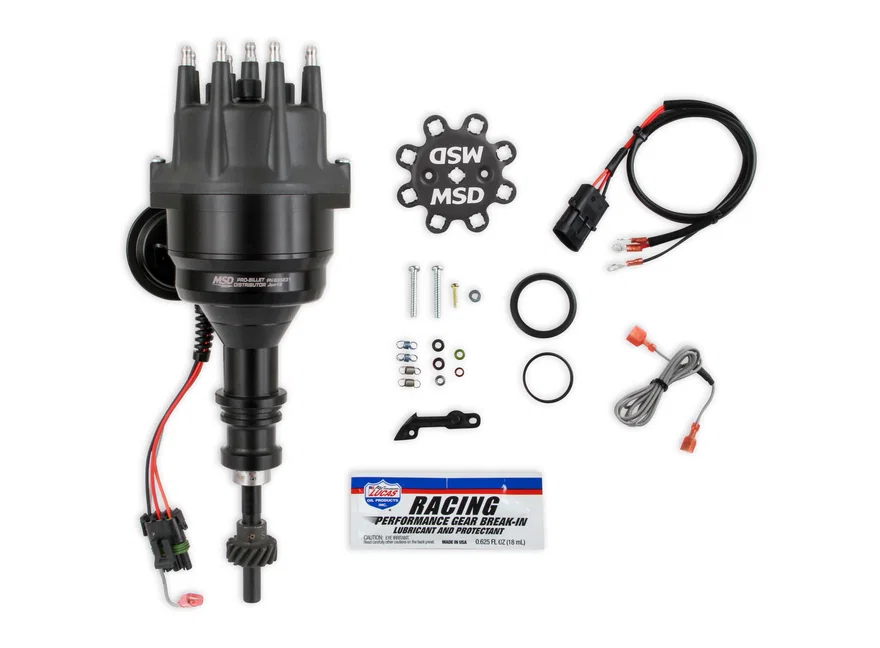 Black Distributor, 289/302, Ready-to-Run, Steel Gear for Ford, Mercury and Lincoln