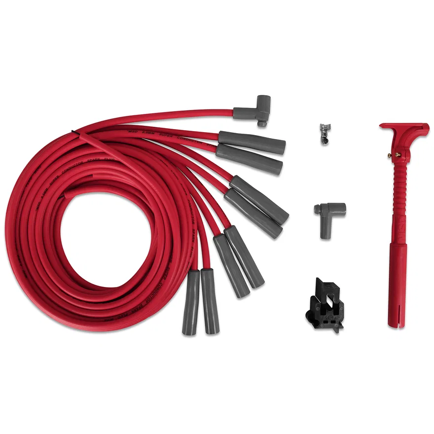 Super Conductor Spark Plug Wire Set Ford and Chrysler Hemi Pro Stock Head