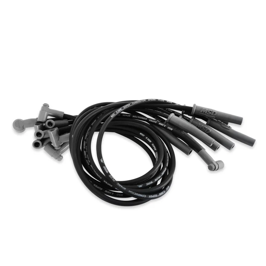Wire Set, SC Blk, 351C-460, w/HEI Cap for Ford, Mercury and Lincoln