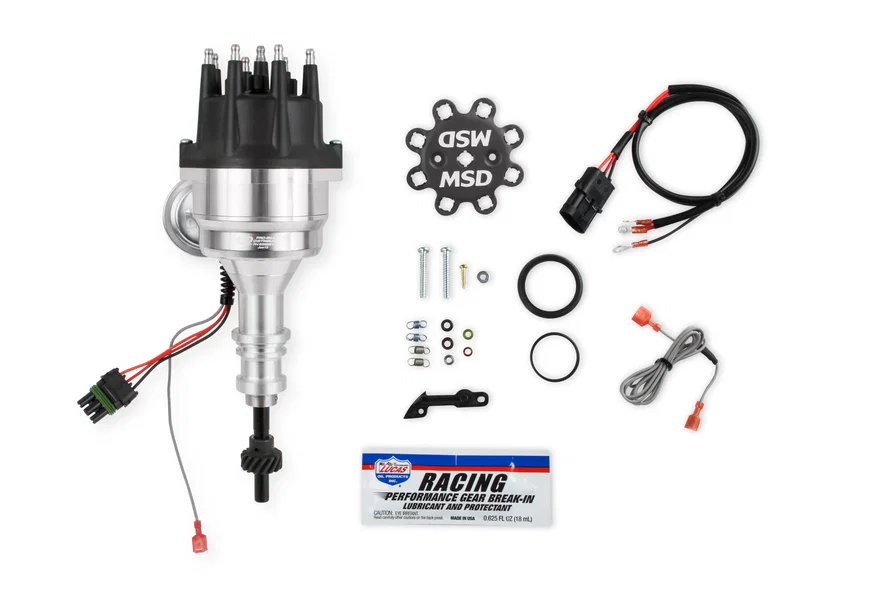MSD 835251, Distributor, Ford 289/302, Ready-to-Run, Black Cap, Steel Gear