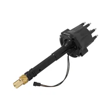 Black V8 Pro-Billet Distributor w/ locked-out timing bronze gear for Chevrolet and GMC image 2