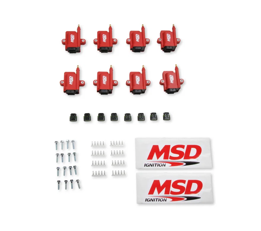 MSD 8289-8, Ignition Coil - Smart - 8-Pack - Red