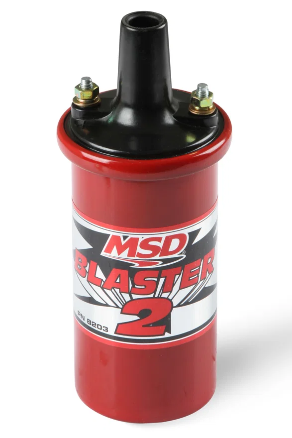 MSD 8203, Ignition Coil - Blaster 2 Series - Ballast Resistor - Red