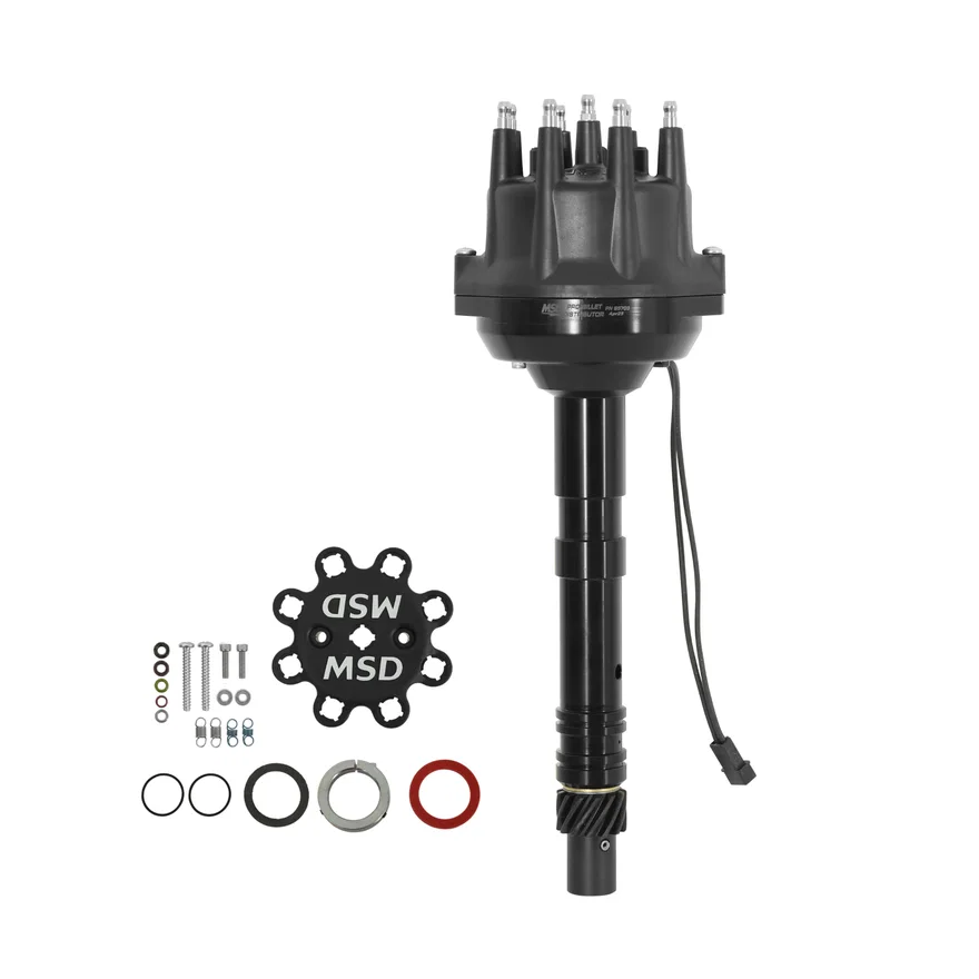 Black Small Diameter V8 Pro-Billet Distributor for Chevrolet and GMC