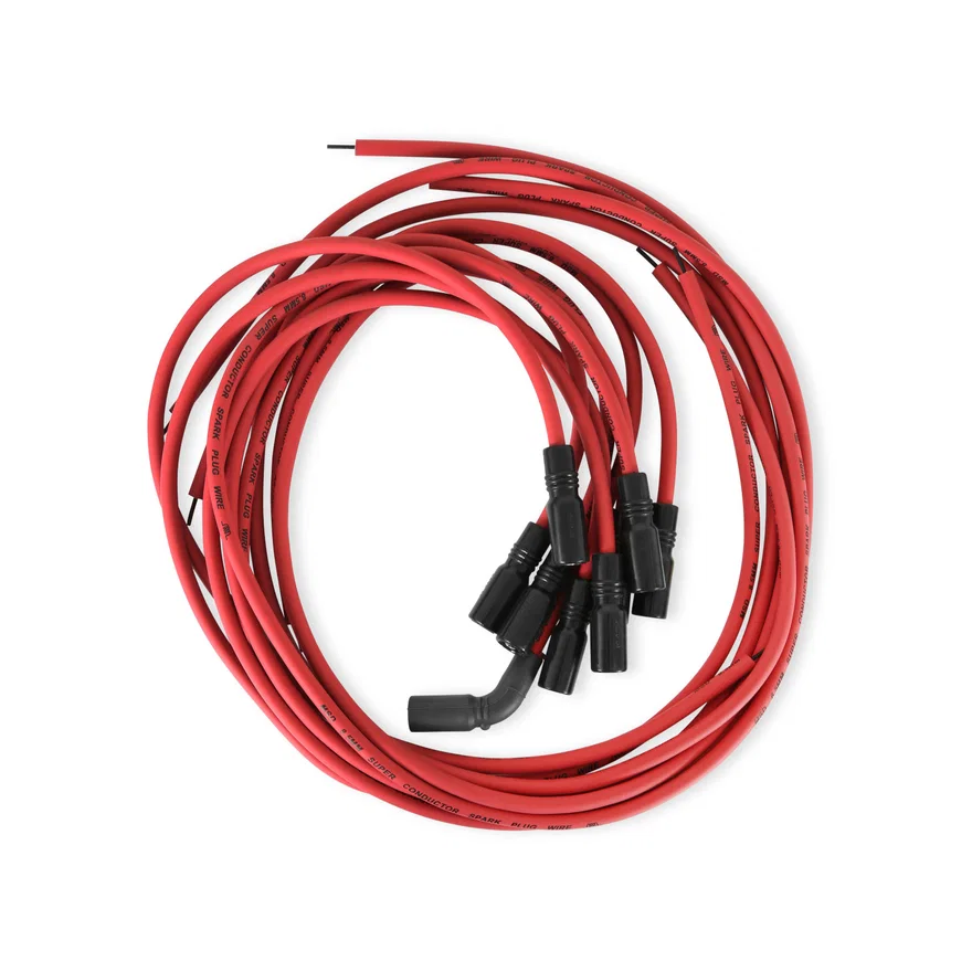 Super Conductor Spark Plug Wire Set, Univ. w/straight boot for 9 vehicles