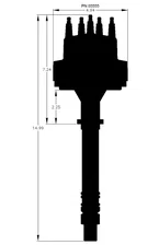 Black V8 Pro-Billet Distributor for Chevrolet and GMC image 2