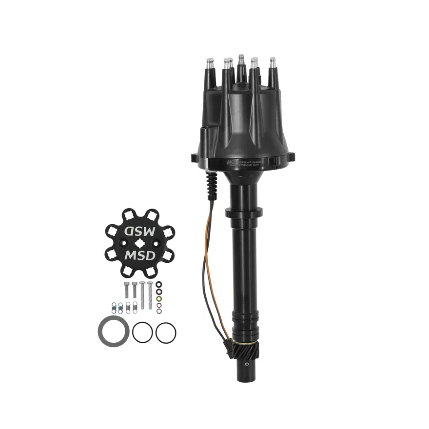 Black V8 Pro-Billet Distributor for Chevrolet and GMC