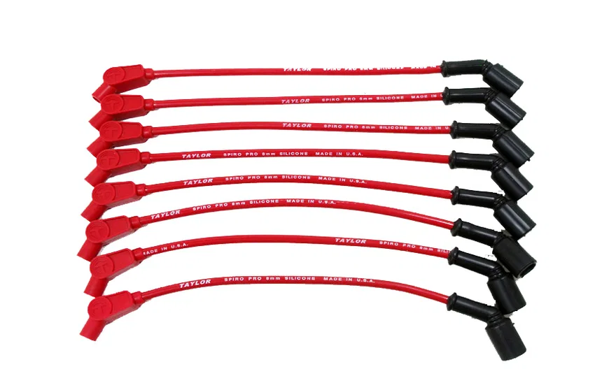 Taylor Cable 76245, 8mm race fit Spiro-Pro 8in 135 red