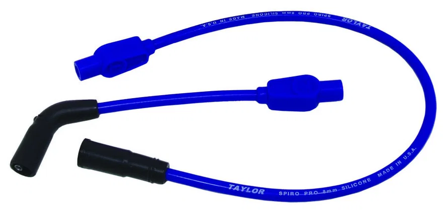 Taylor Cable 10633, 8mm Spiro-Pro blue 21.5/9in custom Motorcycle 180 for Harley-Davidson