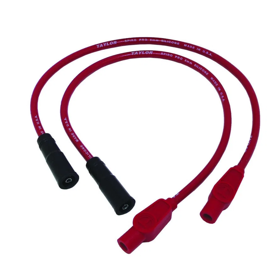 Taylor Cable 10234, 8mm Spiro-Pro red 21in custom Motorcycle 180 for Harley-Davidson