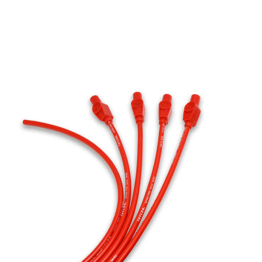 Taylor Cable 73235, 8mm Spiro-Pro univ 4 cyl 180 red