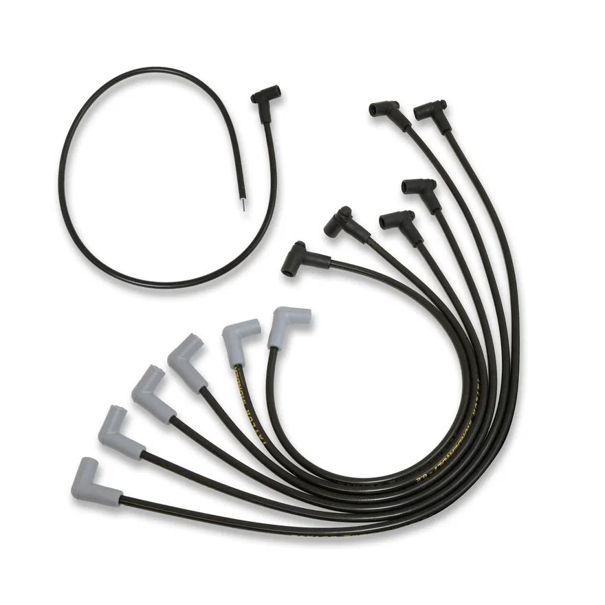 Taylor Cable 84018, Thundervolt 8.2 custom 6 cyl black for Jeep Wrangler