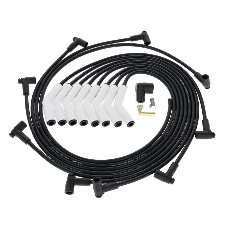 Taylor Cable 75032, 8mm Spiro Pro Ceramic Boot Race Fit Wire Set 135? Black