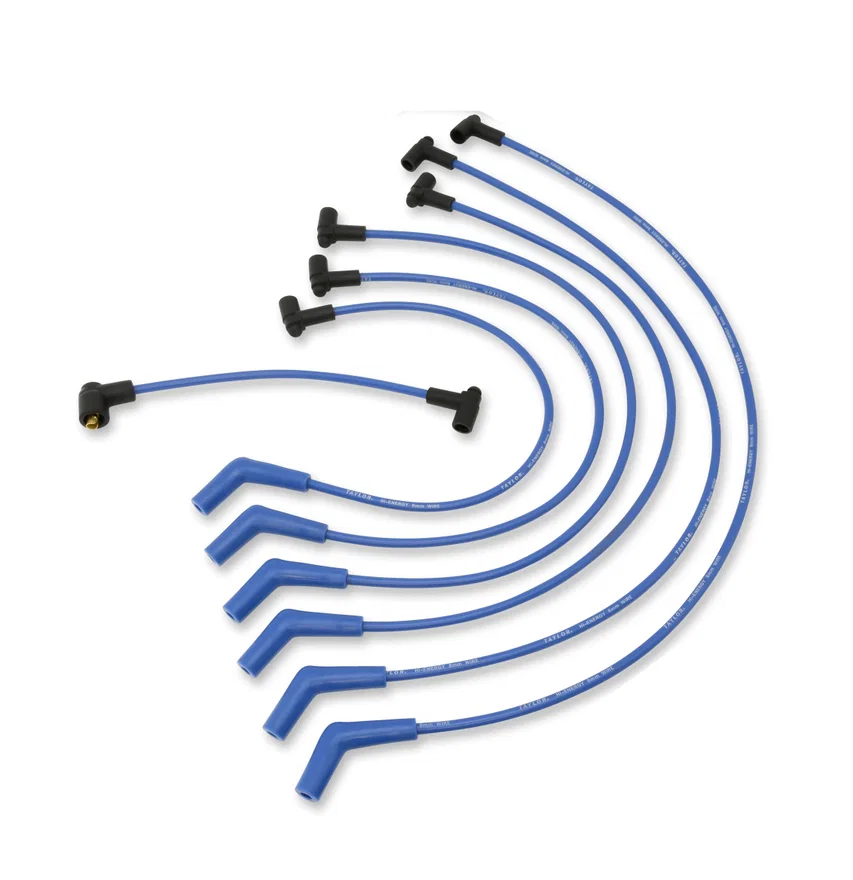 Taylor Cable 64666, HI-ENERGY CUSTOM 6 CYL BLUE for Ford