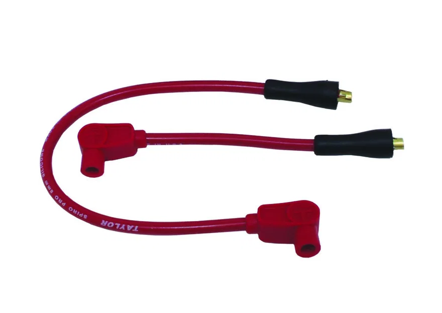 Taylor Cable 10230, 8mm Spiro-Pro red 16/7in custom Motorcycle 90 for Harley-Davidson